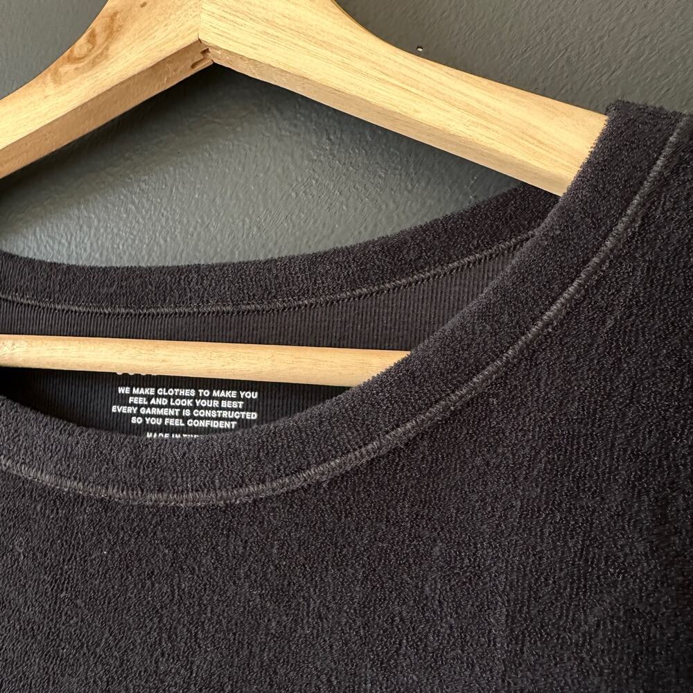 Good American Terry Crop Tee Black NEW Size Large XL - Picture 8 of 14